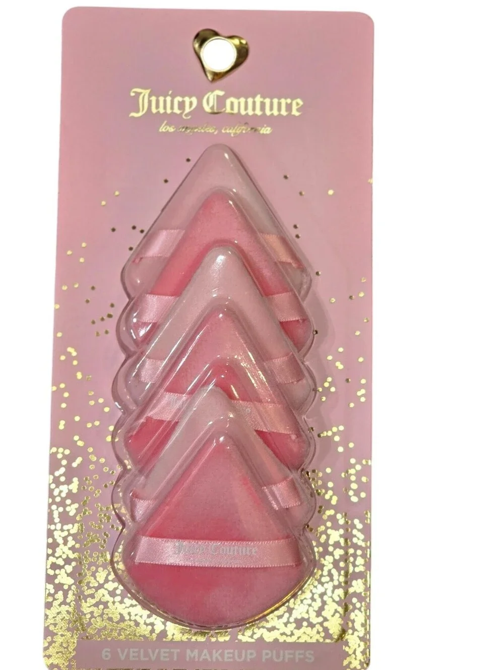 Juicy Couture Pink Velvet Makeup Puffs - Set of Six